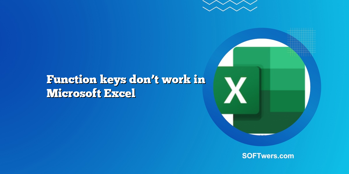 Function keys don’t work in Microsoft Excel